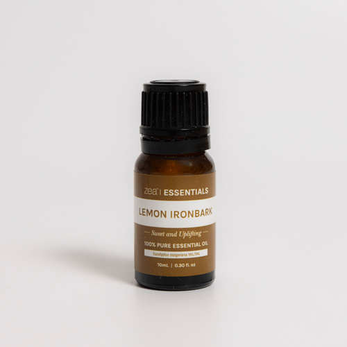 Lemon Ironbark Essential Oil, on a plain background